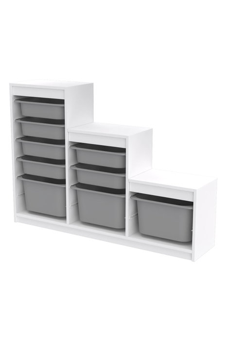 Hanah Home Armario Multiusos Blanco y Gris Hanah Home Armario Multiusos Blanco y Gris